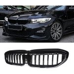 Bmw G20 3 Series Single Slat Kidney Grilles Gloss Black 19+