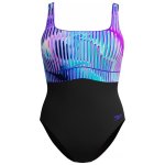 Speedo Women's Shaping Contour Eclipse Printed 1 Piece Swimsuit