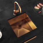 Brushed Copper Sink Mixer