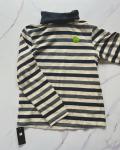 Woolworths New White And Blue Striped Turtleneck 8Y