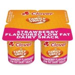 Clover Family Strawberry Dairy Snack Yoghurt 4 X 100G