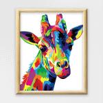 Adult Paint By Numbers With Frame - Gazing Giraffe