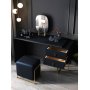 Kc Furn-dueville Black Makeup Vanity With Stool