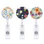 Badge Reels Retractable Flower Holder With Alligator Clip Name Tag Holders