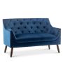 Avery Velvet 2 Seater Sofa - Blue