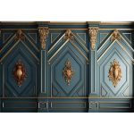 Baocicco 12X10FT Classic Room Interior Photography Backdrops Dark Green Vintage Luxury Castel European Palace Photo Background F