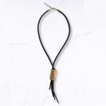 Wire Swirl Rubber Necklace - Gold Free