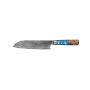 Lifespace Premium 7" Santoku Knife W/ Resin Handle & Full Tang Damascus Blade