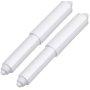 2 Pieces Toilet Paper Holder Roller Spindle Replacement Rod Plastic Spring Loaded White