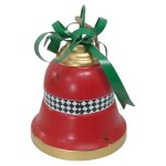 Metal Red Liberty Bell With Bows 24CM