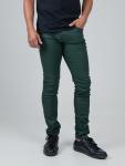 Wax Leather Coated Slim Fit Denim - Army - 38 Army Green