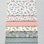 6PCS Cotton Calico Fabric Squares Floral Patterns Patchwork Quilting Sewing Materials For Diy Crafts Handmade Projects