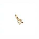 R Alphabet Charm In Yellow Gold