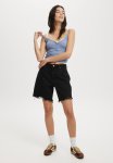 Cotton On Relaxed Denim Short - Graphite Black Rip