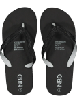 Black Rubber Flip Flops - 4 Black