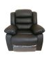 Black Euro Leather Single Recliner Chair Sofa