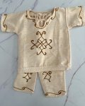 Beige And Gold Outfit 3Y