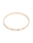Rose Gold Plated Diamante Flowers Bangle