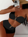 Goldair Gold Vee Bikini - Black - Small