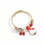 Gold-plated Hello Kitty Inspired Charm Bangle Bracelet