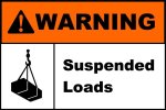 Warning Suspended Loads 30X40CM Sign -10 Pack.