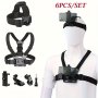 6PCS Phone Camera Sports Mounting Kit Chest Head Phone Holder Mounting Strap Set Device Holder For Gopro/phone/osmo Action Sports Camera Accessories