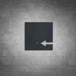 Entrance To The Left Sign - Black - Powder Coated Aluminum