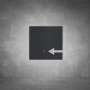 Entrance To The Left Sign - Black - Powder Coated Aluminum