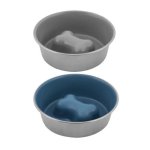 Painted Stainless Steel Slow Feed Bowl - Medium 8 Cups