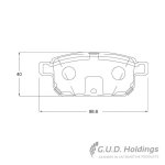 Stone Brake Pad Set Rear SP88600