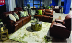 Denver 3 Action Leather Uppers Recliner Lounge Suite