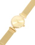 Goldair Gold Round Mesh Watch