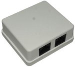 LinkQnet RJ45 Cat 6 Double Wall Mount Surface Box