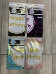 Plastic Tablecloth Happy Birthday Print