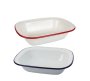 Pie Dish Enamel 26CM Oblong Pack Of 2