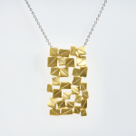 Spartan Rectangular 18CT Gold Pendant Necklace - Gold