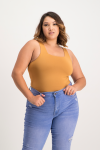 Thandi Square Neck Bodysuit - Brown Sugar - XL