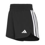 Adidas Women's Pacer Workout Woven 5 High Rise Shorts - Black white