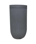 Flute Tall Japi Planter Click For Details - Medium JVFL33 330MM Width X 620 Height Charcoal