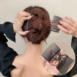 Elastic Double Side Hair Comb Hairdressing Ladies Hair Side Comb Beaded Headdress