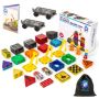 Magnetic Diamond Tiles - Construction/roadworks Set - 100 Pieces