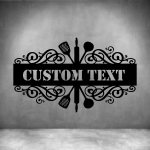 Kitchen 1 With Custom Text - 300MM Matt Silver