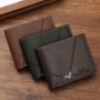 Men's Sleek Faux Leather Wallet - Compact Multi-card Holder With Cash Compartment Casual Style