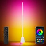 Keepsmile Smart Rgb LED Corner Floor Lamp 172 Leds Bright Standing Lamps For Living Room With App And Remote Modern Floor Lamp W