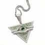 Hip Hop Millennium Puzzle Enamel Pendant Necklace With Geometric Design