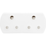 SCE White 2 Way Adaptor 16A