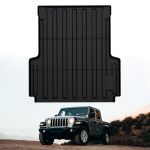 Lasfit 5FT Bed Mat For Jeep Gladiator Jt 2026 2025 2024 2023 2022 2021 2020 60 Inches All Weather Tpe Custom Fit Truck Bed