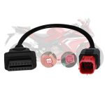 Amhtdol 6 Pin OBD2 Adapter Cable Fit For Guzzi Kawasaki Suzuki Yamaha Piaggio Vespa Honda Motorcycle Obd Diagnostic Cable EURO5