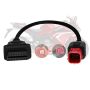 Amhtdol 6 Pin OBD2 Adapter Cable Fit For Guzzi Kawasaki Suzuki Yamaha Piaggio Vespa Honda Motorcycle Obd Diagnostic Cable EURO5 6-PIN Connector Fits C