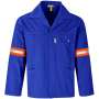 Site Premium Polycotton Jacket – Reflective Arms & Back – Orange Tape – Royal Blue